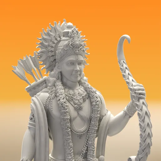 Divine White Resin God Statue