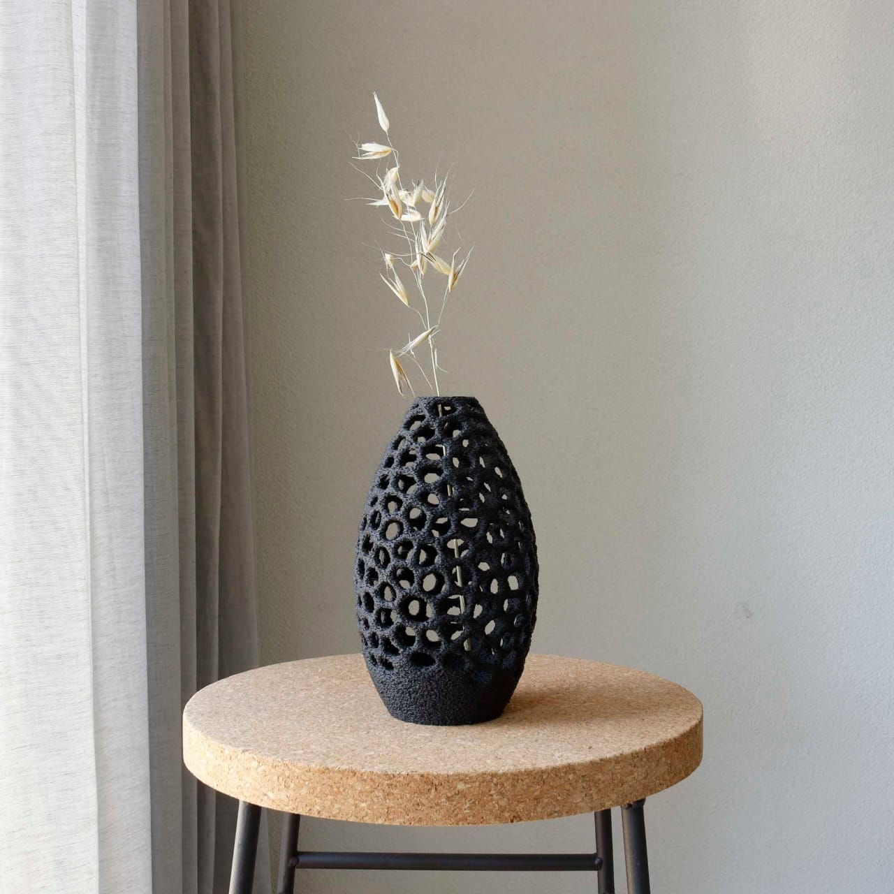Modern Textured Black Vase