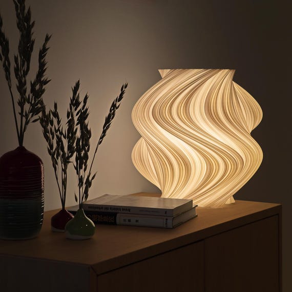 Waveform Sculpted Table Lamp