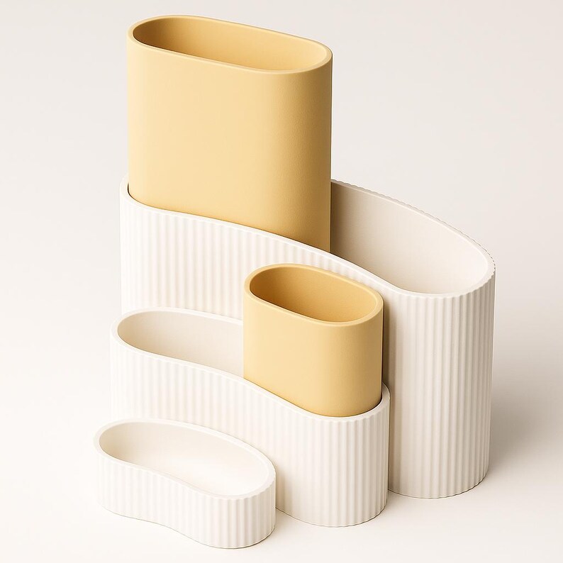 Customizable 3-Tier Desk Organizer: Modern Pen &amp;amp;amp; Pencil Holder